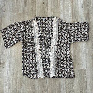 Womens Xhilaration Multicolor Print Kimono Cardigan - S/M